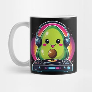 Kawaii Avocado DJ Mug